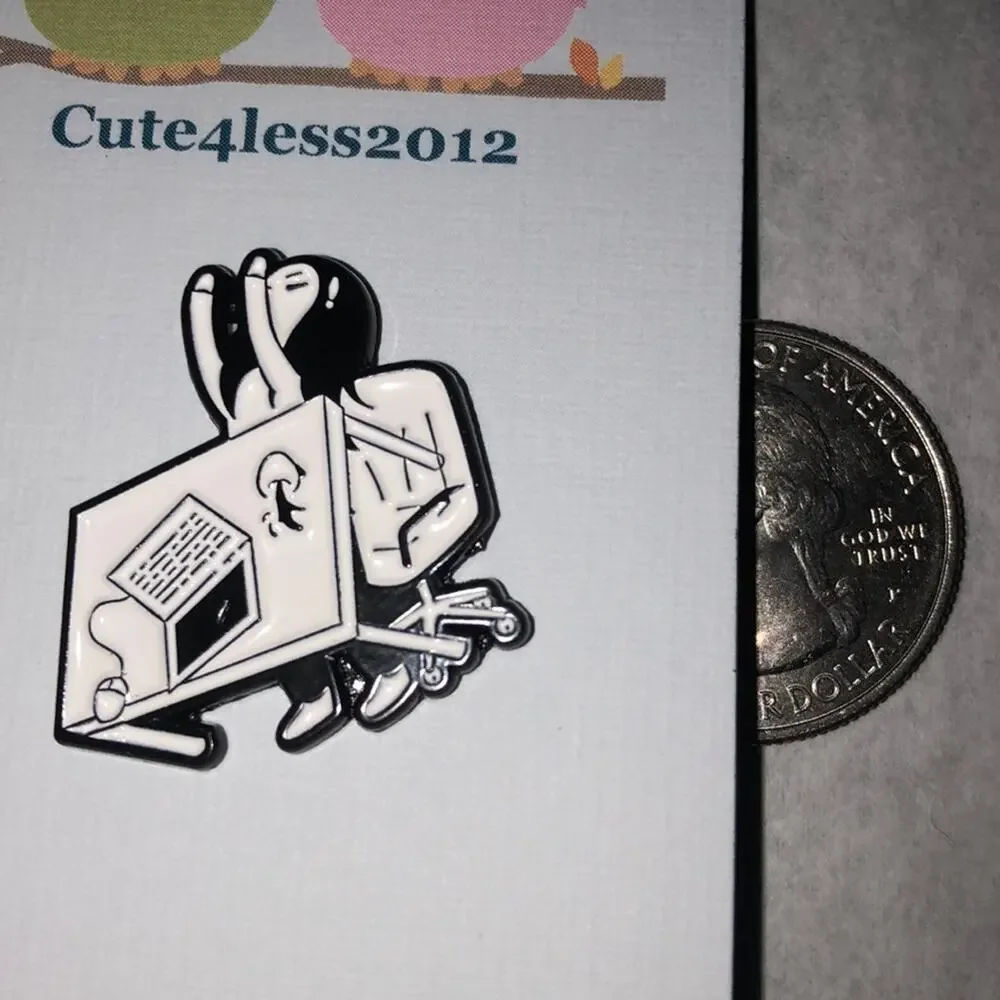 Frustrated with Work School Desk Pin Brooch